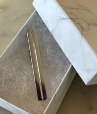 Horizontal Split Silver Tone Vintage Tie Bar ...
