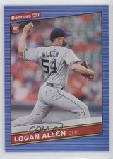 2020 Panini Donruss Retro 1986 Holo Blue Logan Allen (Base Releasing Pitch) 00gy