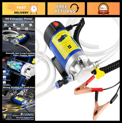 12V Electric Oil Pump 100W - Self-Priming Fluid Extractor for Engine, Gear & Tra