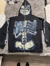 Travis Scott Cactus Jack Fragment Skeleton Graffiti Hoodie Men Size XL Authentic