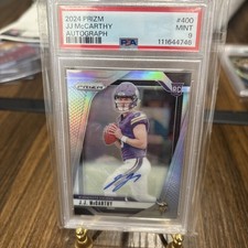 2024 Panini Prizm Rookies J.J. McCarthy Autograph PSA 9