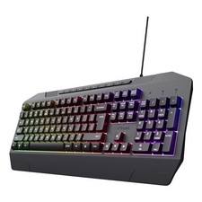 Image of Trust GXT Keyboard Full-Size Membrane UK QWERTY RGB 24726 Black