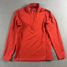 Arc'teryx Sweater Mens Large Red Phase AR 1/4 Zip Pullover Base Layer Sweashirt