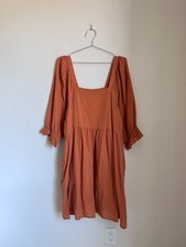 Madewell Puff-Sleeve Waisted Mini Dress in Mulled Cider Size 16W