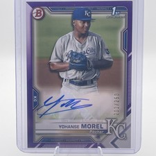 2021 Bowman - Paper Prospect Yohanse Morel #PAPR-YM Purple Border /250 (AU, RC)