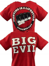 WWE Undertaker Big Evil Fighting Is Lifestyle Mens Red T-shirt