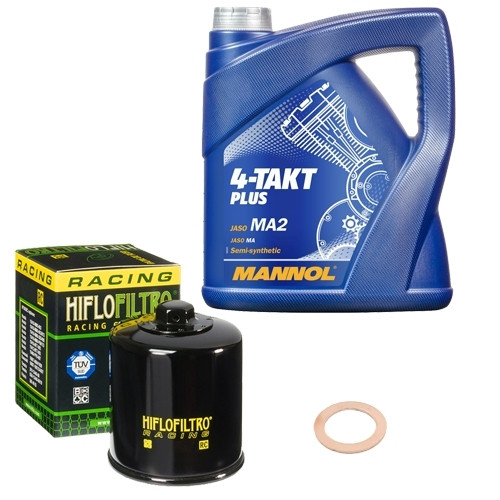 Hiflo ÖLfilter Set Mn 10W40 4L FüR Yamaha Xvz 1300 Tf Royal Star Venture VP09 99-image