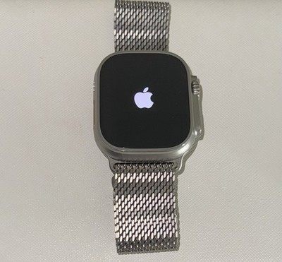 Apple Watch Ultra 3 Titanium w/ natural Titanium Milanese Loop