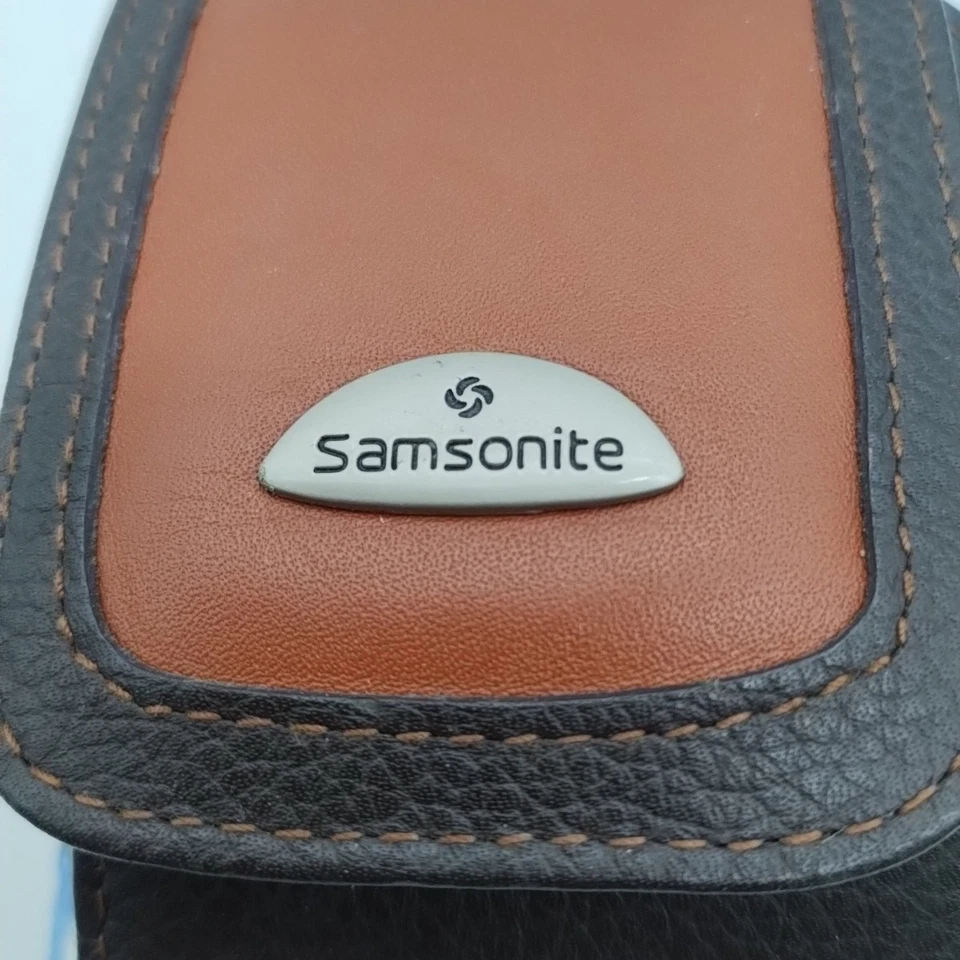 Samsonite Camera Bag Small Leather Brown Photo 44 Makemo Canon Ixus Hama Case  - Image 4 of 4