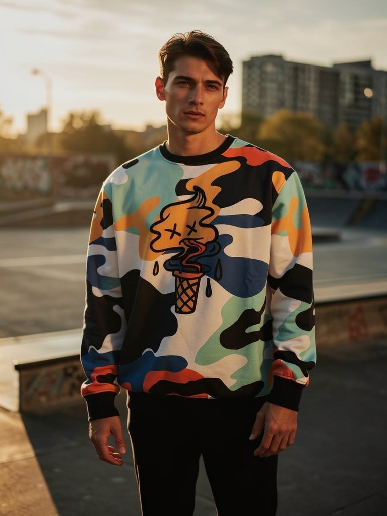 Screenshot brand Men's Large Muticolor Sweat Shirt