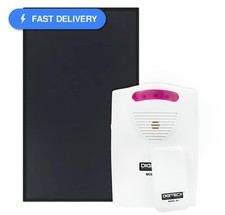 Digiteck Tech Wireless Pressure Mat Doorbell and Alarm Systems, White & Black