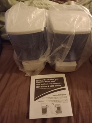 2x Impact 9330 ClearVu Encore 30 oz 4.5'' x 4'' x 6.25'' Liquid Soap Dispenser
