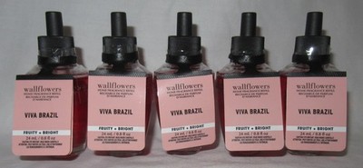 White Barn Bath & Body Works Wallflower Refill Bulb Lot Set of 5 VIVA BRAZIL