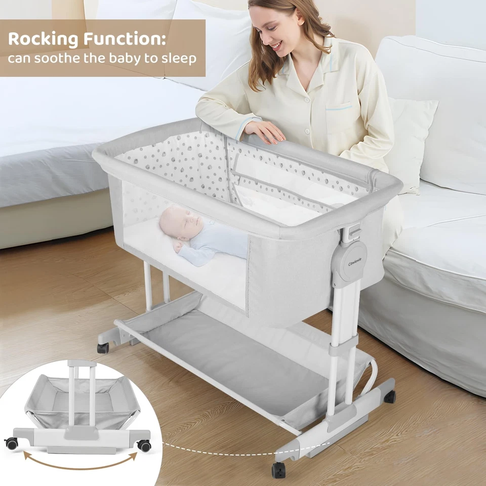 Cuna Moisés Con mosquitero Corral Junto a La Cama Para Bebes Recien Nacidos Cosa Foto 4 de 4