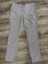 Tommy Hilfiger Women s Chino Pants Straight Leg Stripe Blue/ White Size 2 Pre-ow