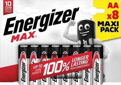 Energizer Max Mignon 1,5V AA Alkaline Batterien - 8er Pack