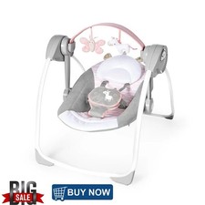 Soothe 'n Delight 6-Speed Portable Baby Swing w/ Music Baby Bedside Sleeper