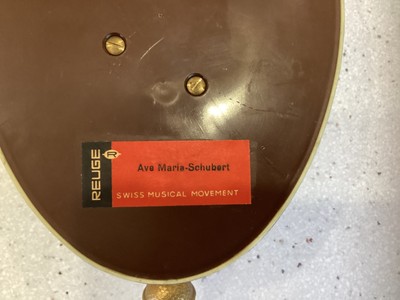 Vintage REUGE Wall Hanging Swiss Pull String Music Box Ave Maria