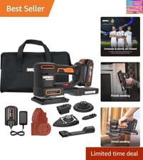 Cordless Sander, 20V 10,000 orbits/minute Electric Sander, 5-in-1 Functions, ...