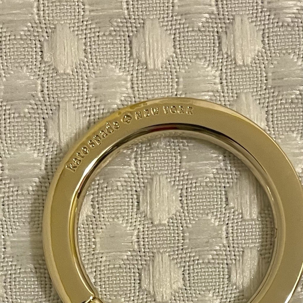 KATE SPADE Star Bright Cat Key Fob Bag Charm Black Leather Faux Fur NWT Retired thumbnail 8