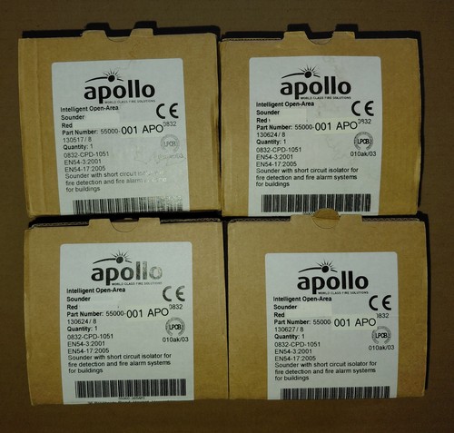 4 x Apollo XP95 Open Area Sounder With Isolator Weatherproof 55000-001 ...