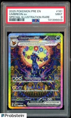2025 Pokemon PRE EN #161 Umbreon ex Special Illustration Rare PSA 9 MINT