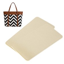 2pcs Felt Bag Base Shaper Handbag 10.63x5.51'' 3mm Thick, Beige