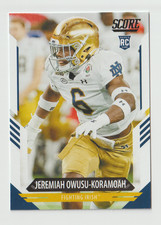 2021 Score Football #353 Jeremiah Owusu-Koramoah RC - Notre Dame Fighting Irish