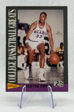 Scottie Pippen 1992 Kellogg's Raisin Bran College Basketball Greats #17 Arkansas