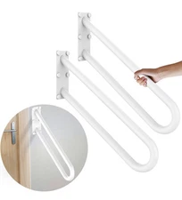 Wall-Mounted 20-Inch U-Shaped Grab Bar - Easy Install Indoor/Outdoor Rails