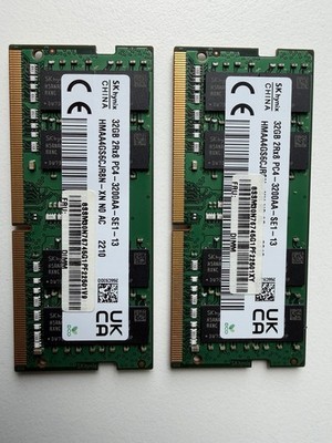SK Hynix 64GB DDR4 3200MHz SO-DIMM Arbeitsspeicher 2x32GB 2Rx8