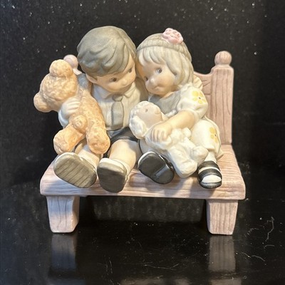 Vintage Enesco Porcelain Figurine ''Charity, Giving From the Heart'' Anderson 1999