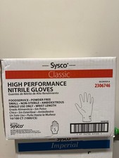 Sysco Classic Nitrile Gloves. 1,000 Pcs. Small Powder-Free. Food Safe 2306746