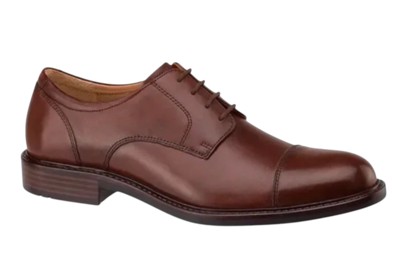 Johnston/Murphy TABOR CAP TOE 20-1863 Dress Shoes Brown Calfskin Leather 8.5 M