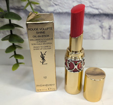 NIB YSL   Yves Saint Laurent 12 CORAL DOLMAN Rouge Volupt  Shine Oil In Lipstick