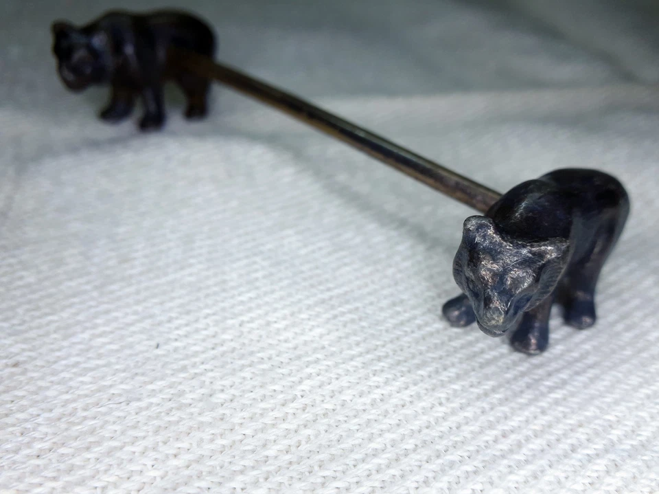 Resto de cuchillo de oso de metal plateado Aus. Siglo XIX. Aduanas de Estados Unidos ¡IMPUESTO incluido! Foto 4 de 4