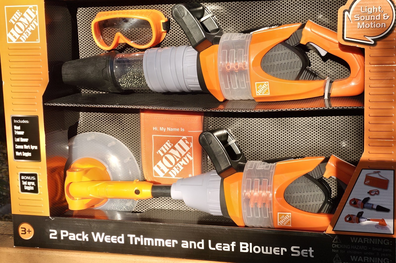 HOME DEPOT Kids Toy WEED TRIMMER Whacker Lights Sound Preten