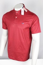 Vineyard Vines Men's Tiny Whale Golf Performance Polo Short Sleeve Shirt Red