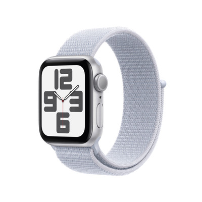 Apple Watch SE 2.Gen 2024 40mm Alu Silber Sport Loop Wolke Händler OVP