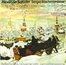BORODIN Symphony 1 RACHMANINOV The Rock ROZHDESTVENSKY USSR SO Eterna 826629 NM-