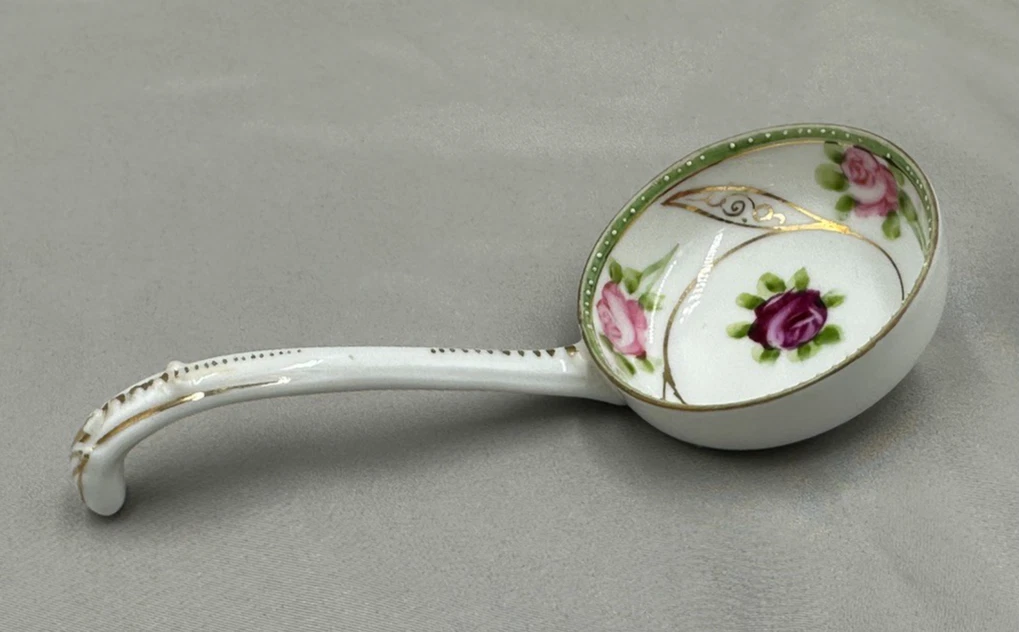 1920s NIPPON Hand Painted PORCELAIN LADLE for sauce Antique