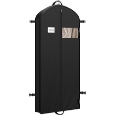 Travel Garment Bag for Suits, Dresses, Coats, Tuxedos - Heavy Duty 300D Polye...
