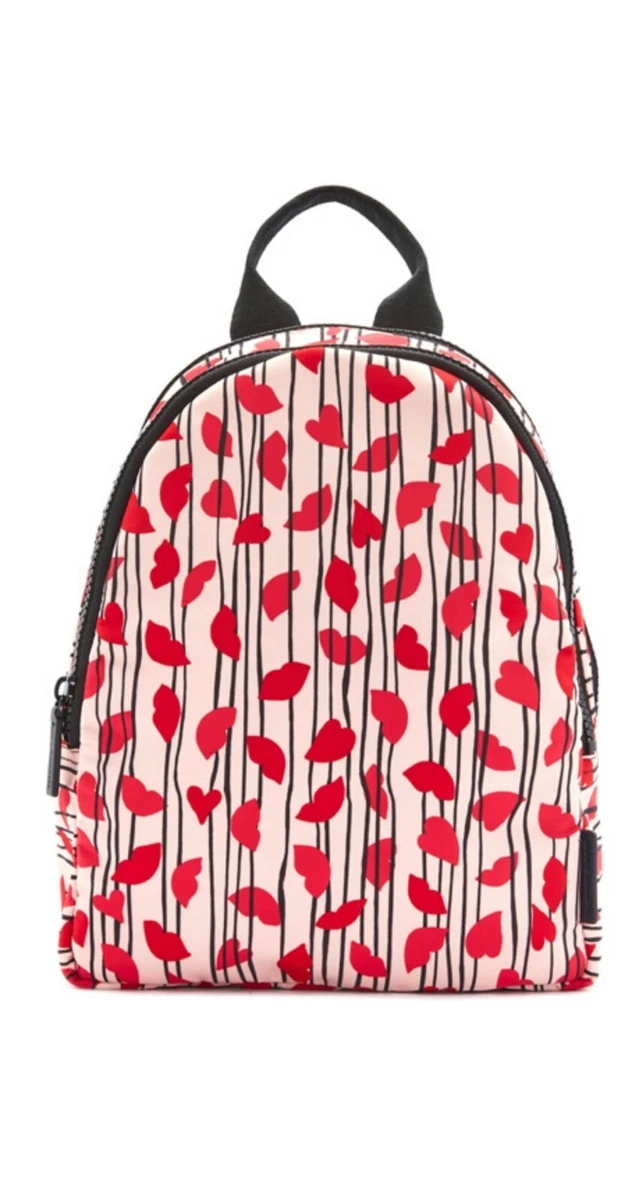 Lulu Guinness Lips And Heart Stripe Sadie Backpack RRP 140