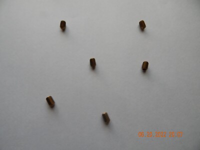 BRASS SOCKET SET SCREWS. 1/4-20 x 3/8'' , CUP POINT. 6 PCS.  NEW