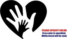 Vinyl Decal Sticker - Love Heart Hands 06 Car Truck Bumper Window JDM Fun 6"