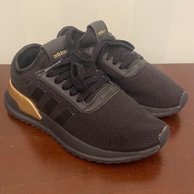 Adidas Originals U_Path X C Black & Gold Running Sneakers - Size 6Y - FW7690