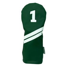 Sunfish Leather golf driver headcover - green and white 