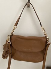 Michael Kors Handbag Purse  Weston Tassel Crossbody British Tan Leather Gold