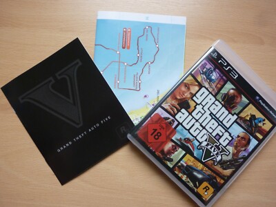 Grand Theft Auto Five 5 PS3 - Sehr gut - CIB mit Karte - CD Sehr Gut - FSK18