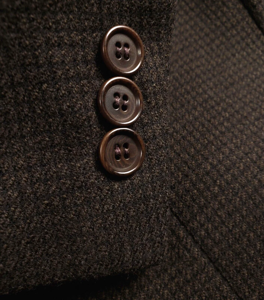 PAL ZILERI твидовый коричневый чек 44R спортивное пальто сделано в Италии высокого поколения - Изображение 3 из 4